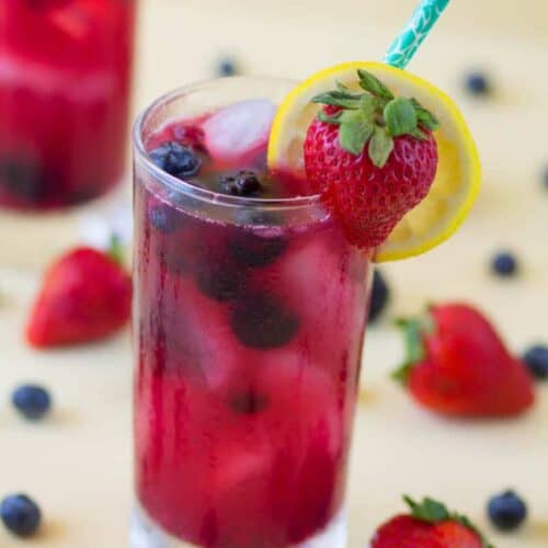 apple cider vinegar, berries, and lemon: