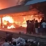 Fire breaks out at Bengal's Santhoshpur railway station