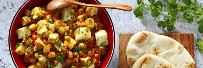 Paneer and Chickpea Curry: