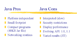 Pros of Securable and Convenient Java Applications: