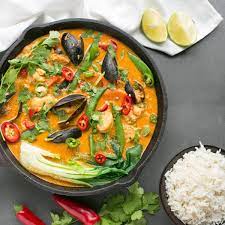 Thai Ruddy Curry with Prawns